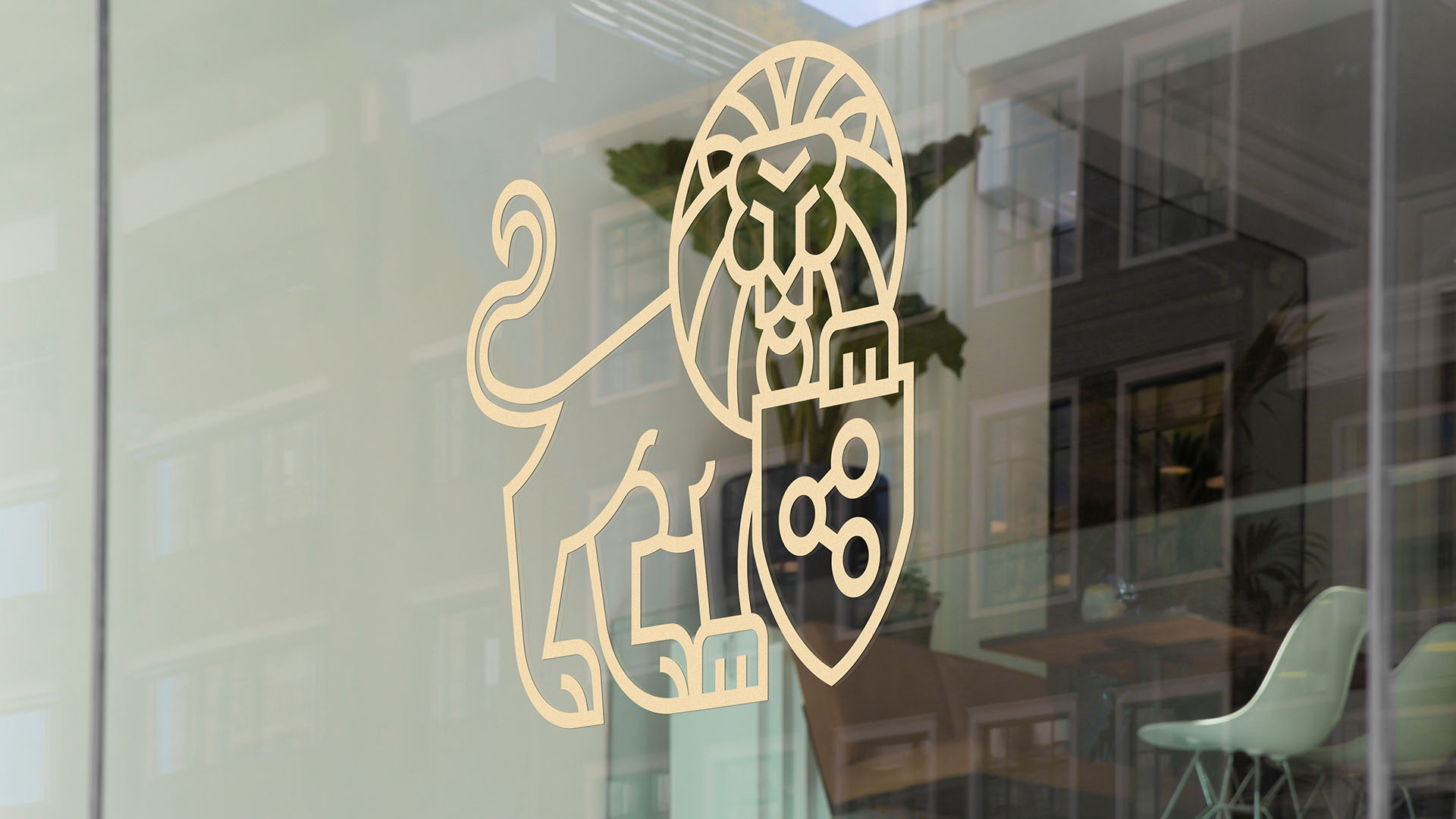 Logo LION NETWORKING glass